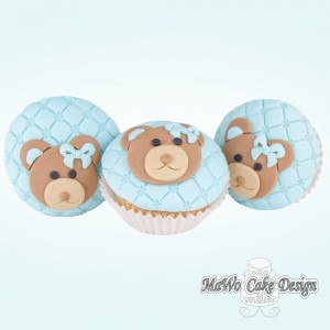 Teddybär Cupcakes (blau)