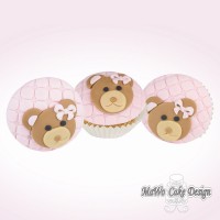 Teddybär Cupcakes (rosa)