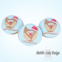 Winter-Eulen Cupcakes