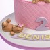 Teddybär-Torte XXL (rosa)