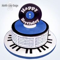 Happy Birthday-Torte (blau)